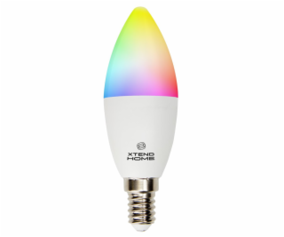 Xtend Home smart LED žárovka, E14, RGB+W, 4.8W, 450lm, ba...