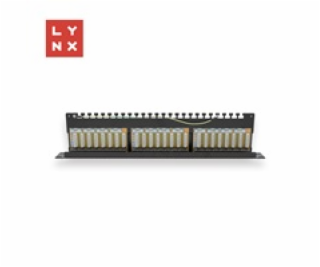 LYNX 19  patch panel  24-port, FTP Cat6a, 50µ, stíněný, č...