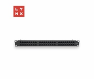 LYNX 19  patch panel  48-port, UTP Cat5e, 50µ, nestíněný,...