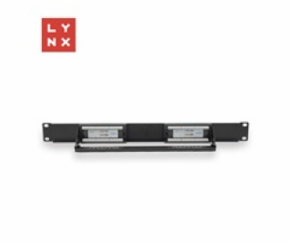 LYNX 19  patch panel 12-port, UTP Cat5e, 50µ, nestíněný, ...