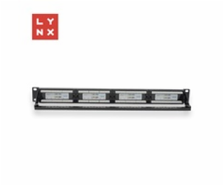 LYNX 19  patch panel 24-port, UTP Cat5e, 50µ, nestíněný, ...