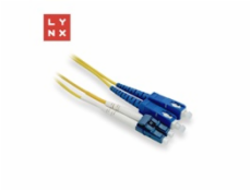 LYNX duplexní patch kabel SM, OS2, LC/SC, 9/125µm, 15m