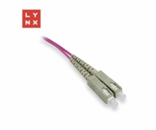 LYNX duplexní patch kabel MM, OM4, SC/SC, 50/125µm, 15m