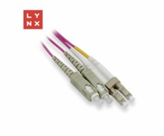 LYNX duplexní patch kabel MM, OM4, LC/SC, 50/125µm, 10m