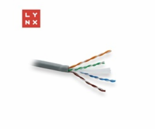 LYNX UTP kabel, Cat6, LSOH, celoměděný, vnitřní, šedý, bo...