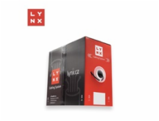 LYNX FTP kabel, Cat5e, PE (Fca), 0,5mm, celoměděný, venkovní, černý, box 305m