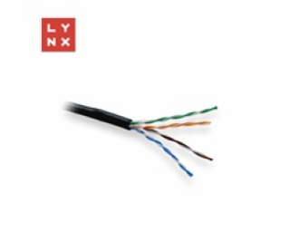 LYNX UTP kabel Cat5e, PE (Fca), celoměděný, venkovní, čer...