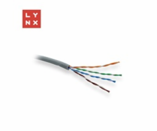 LYNX UTP kabel Cat5e, LSOH, celoměděný, vnitřní, šedý, bo...
