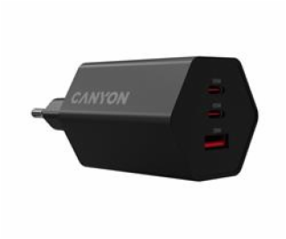 CANYON charger HEXAGON 65 GaN 65W 2xPD 1xQC EU Black