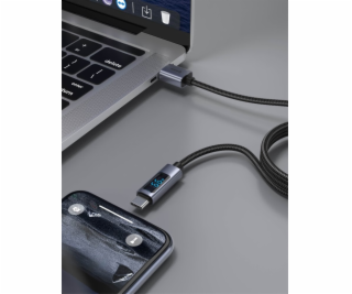 Swissten LCD kabel USB-A / USB-C 1m