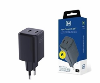3mk síťová nabíječka - Hyper Charger PD 45W, černá