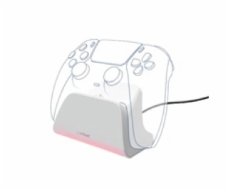 TRUST Nabíjecí stanice GXT 255W, Pro PS5 Ovladače, bílá