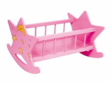 small foot Dřevěná růžová kolébka hvězda