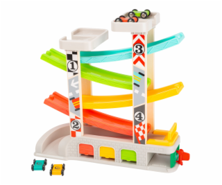 small foot Závodní dráha s parkovištěm a garážemi