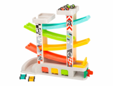 small foot Závodní dráha s parkovištěm a garážemi