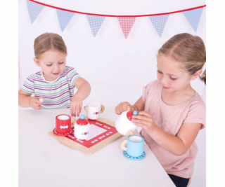 Bigjigs Toys Čajový servis s puntíky 