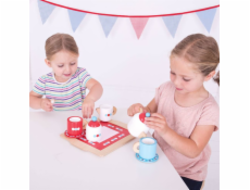 Bigjigs Toys Čajový servis s puntíky 