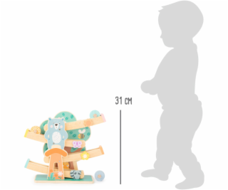 small foot Dřevěná dráha v pastelových barvách