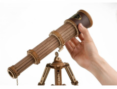 RoboTime 3D dřevěné mechanické puzzle Pirátský dalekohled