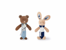 Doudou Chrastítko pískací 17 cm 1 ks medvěd