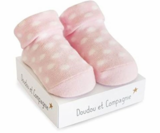 Doudou Ponožky pro holčičku 0-6 měs. 1 pár růžová