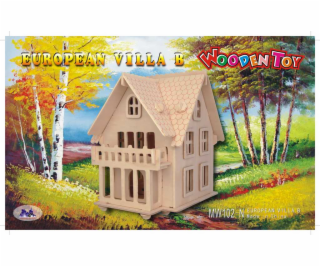 Woodcraft Dřevěné 3D puzzle Evropská vila B