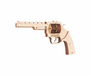 Woodcraft Dřevěné 3D puzzle Zbraň na gumičky Revolver