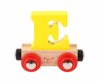 Bigjigs Rail Vagónek dřevěné vláčkodráhy - Písmeno E 
