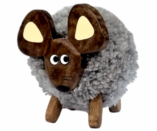 2Kids Toys Dřevěná figurka XL pompon Myš