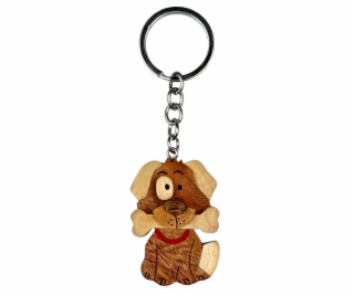 2Kids Toys Dřevěná klíčenka velká Pes s kostí