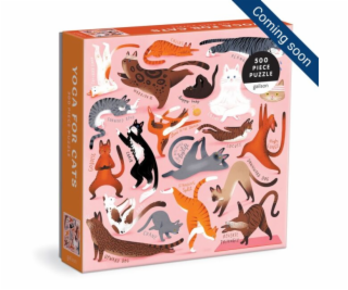 Galison Puzzle Jóga pro kočky 500 dílků