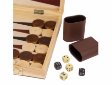 small foot Dřevěné hry kufřík na šachy a vrhcáby