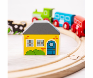Bigjigs Rail Moje první vláčkodráha 19 dílů