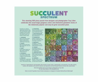 Galison Puzzle Barevné sukulenty 500 dílků