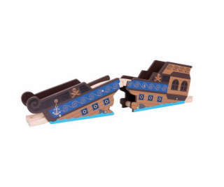 Bigjigs Rail Most vrak lodi 