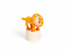 Bigjigs Toys Dřevěná mačkací zvířátka Safari Lev