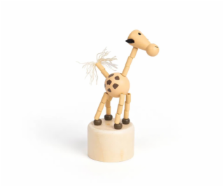 Bigjigs Toys Dřevěná mačkací zvířátka Safari Žirafa