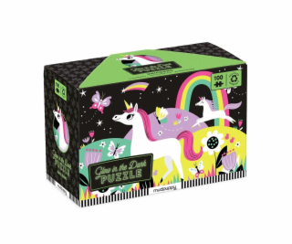 Mudpuppy Puzzle Jednorožec - svítí ve tmě 100 dílků