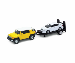 Welly Autovlek Toyota FJ Cruiser + Toyota Corolla 1:34