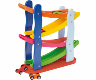 Small Foot Dřevěná závodní dráha 4 autíčka