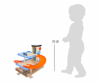 Small Foot Dřevěná patrová garáž s výtahem - poškozený obal