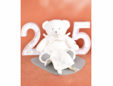 Doudou Dárková sada Plyšový medvídek s dečkou 30 cm šedý