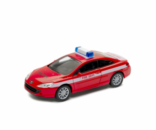 Welly Peugeot Coupe 407 FIRE DEPT. 1:34 červené