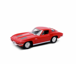 Welly 1963 Chevrolet Corvette 1:34 červený