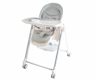 2Kids Toys Jídelní židlička s kolečky šedá