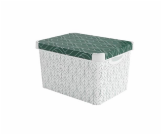 Box Curver Deco Stockholm L zelené lístky