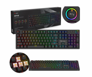 SAVIO STYX Mechanická klávesnice Outemu Peach Silent, Hot...