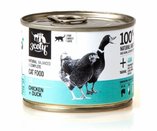 3COTY 12. Chicken with duck - mokré krmivo pro kočky - 180g