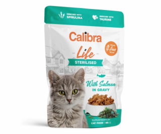 CALIBRA Cat Life pouch Sterilised Salmon in gravy - mokré...