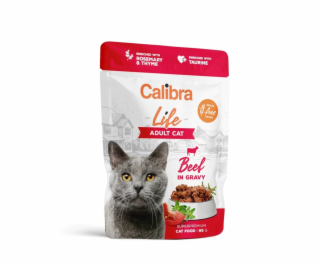 CALIBRA Cat Life Adult Beef in gravy - mokré krmivo pro k...